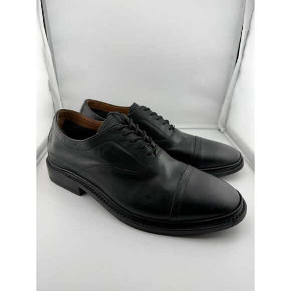 NWOB $278 Frye Paul Oxfords Men’s Size Black Leather Slip On Size 9 D main image 6